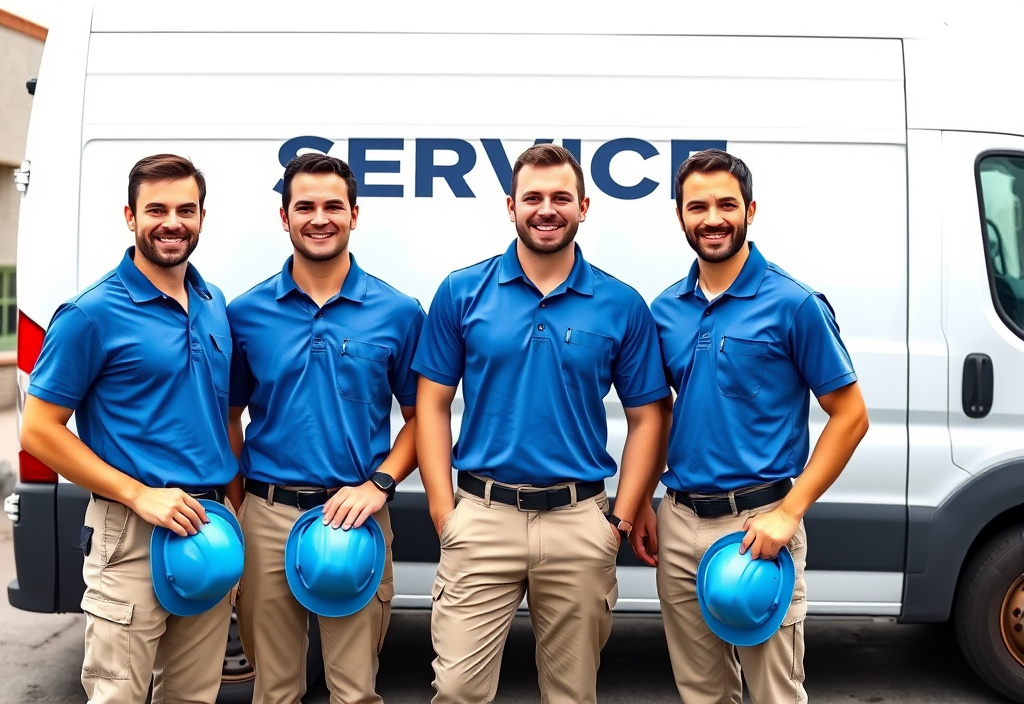 Équipe de techniciens spécialistes en traitement de l'humidité